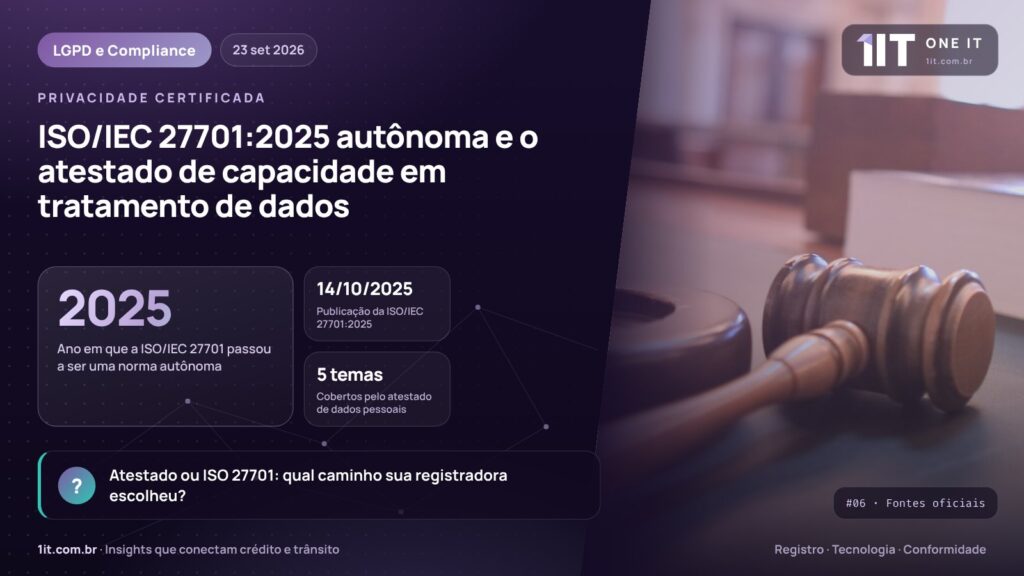 ISO/IEC 27701:2025 autônoma e o atestado de capacidade em tratamento de dados